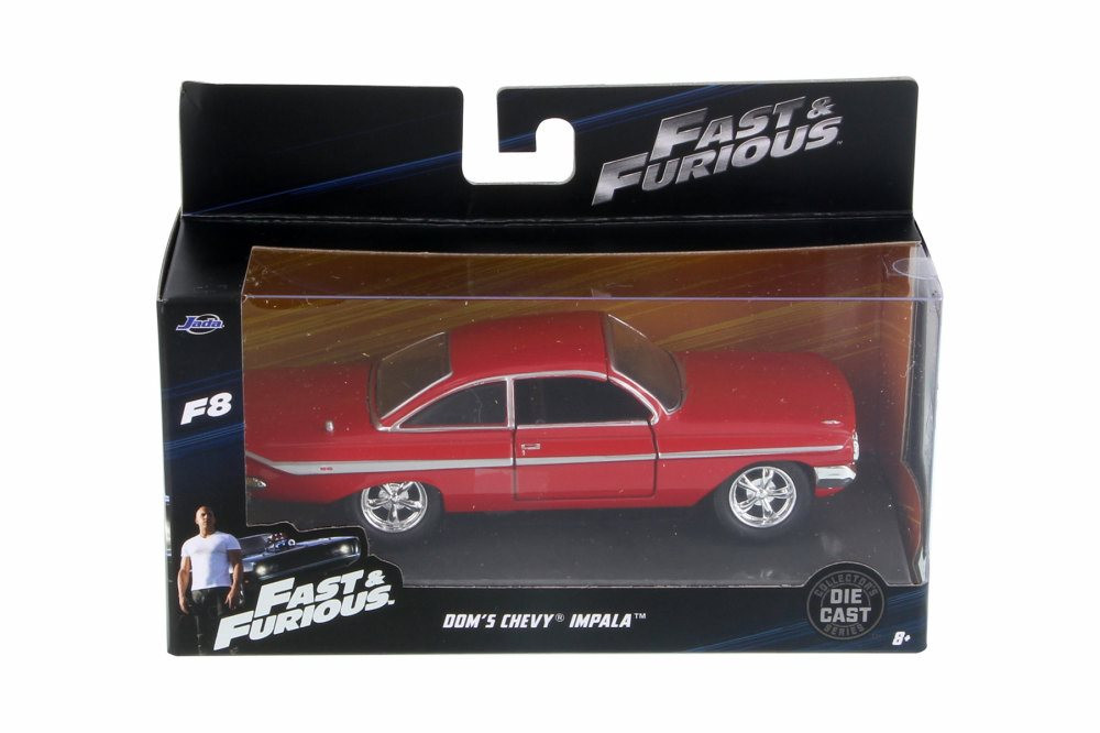 Dom's Chevy Impala F8 Fate of Furious, Red - Jada 98304 - 1/32 Scale Diecast Model Toy Car