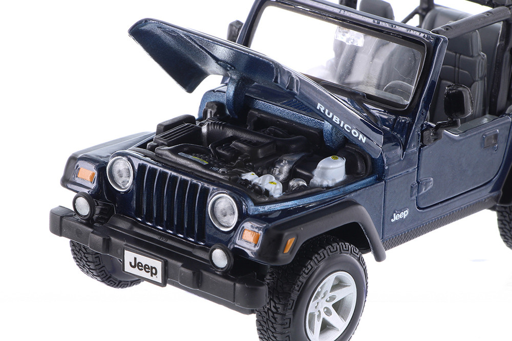 Jeep Wrangler Rubicon Convertible, Blue - Maisto 31245 - 1/27