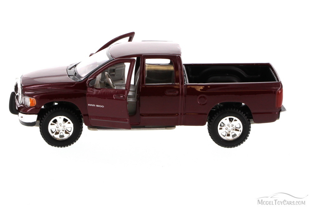 2002 Dodge Ram Quad Cab Pick-Up Truck, Burgundy - Showcasts 34963 - 1/27 Scale Diecast Model Toy Car (Brand New, but NOT IN BOX)