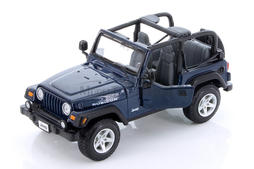 Jeep Wrangler Rubicon Convertible, Blue, Showcasts 34245 - 1/27