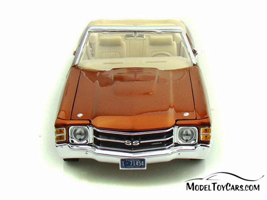 1971 Chevy Chevelle SS454 Convertible, Copper - Maisto 31883BN - 1/18 Scale Diecast Model Toy Car