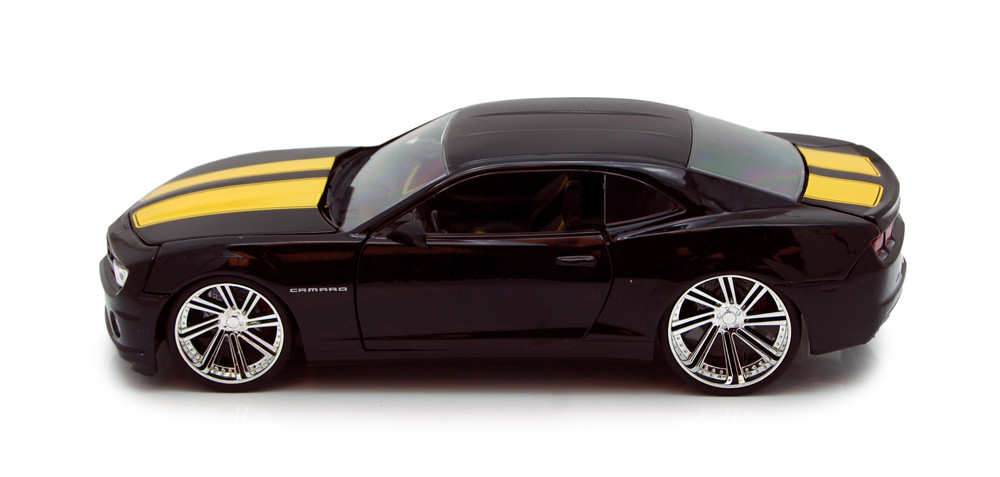 Chevy Camaro SS, Black/Yellow - Jada Toys Bigtime Muscle 92121 - 1/24 scale  Diecast Model Toy Car (Brand New, but NOT IN BOX)