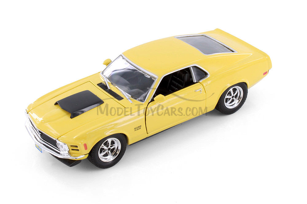 1970 Ford Mustang Boss 429, Yellow - Motormax 73303 - 1/24