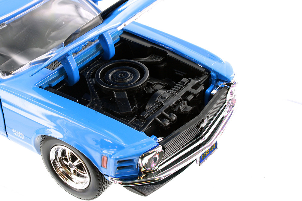 1970 Ford Mustang Boss 429, Blue - Motormax 73303 - 1/24 scale