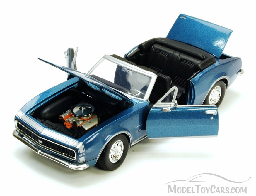 1967 Chevy Camaro SS, Blue - Showcasts 73301 - 1/24 scale Diecast Model Toy Car (Brand New, but NOT IN BOX)