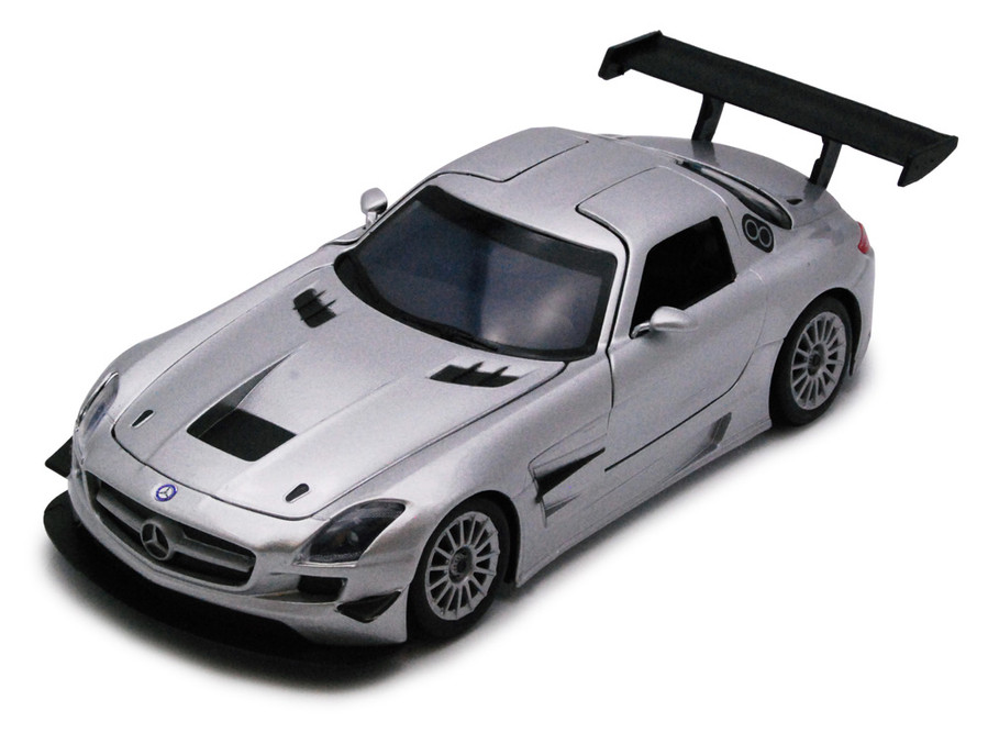 Mercedes-Benz SLS AMG GT3, Silver - Motormax 73356 - 1/24 scale