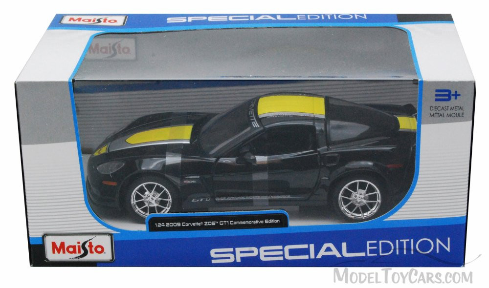Chevy Corvette Z06 GT1 Commemorative Edition, Black - Maisto 31203 - 1/24 Scale Diecast Model Toy Car