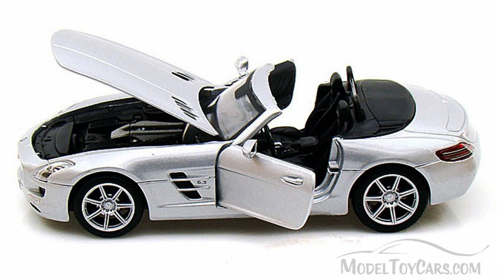 Mercedes-Benz SLS AMG Roadster Convertible, Silver - Maisto 34272