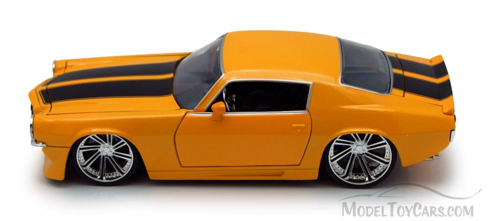 1971 Chevy Camaro, Yellow w/ Black stripes - Jada Toys 90535 - 1/24 scale Diecast Model Toy Car (Brand New, but NOT IN BOX)