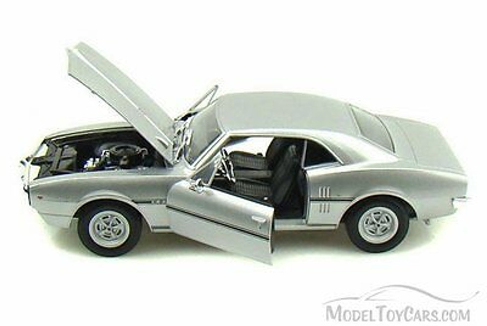 1967 Pontiac Firebird, Silver - Welly 22502 - 1/24 scale Diecast Model Toy Car