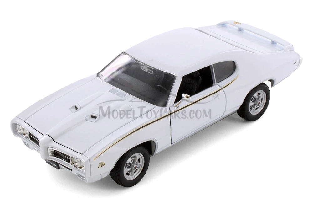 1969 Pontiac GTO, White - Welly 22501 - 1/24 scale Diecast