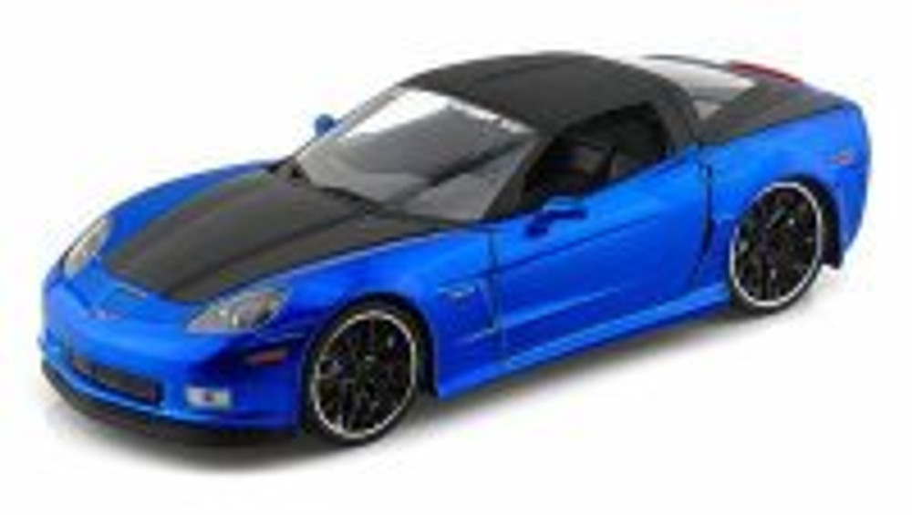 2006 Chevy Corvette Z 06, Blue w/ black top - Jada Toys 96804 - 1/24 scale Diecast Model Toy Car