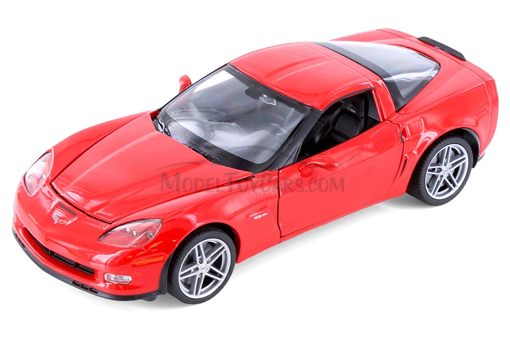 2007 Chevy Corvette, Red -  Showcasts® 22504/4D - 1/24 scale Diecast Model Toy Car (Brand New, but NOT IN BOX)