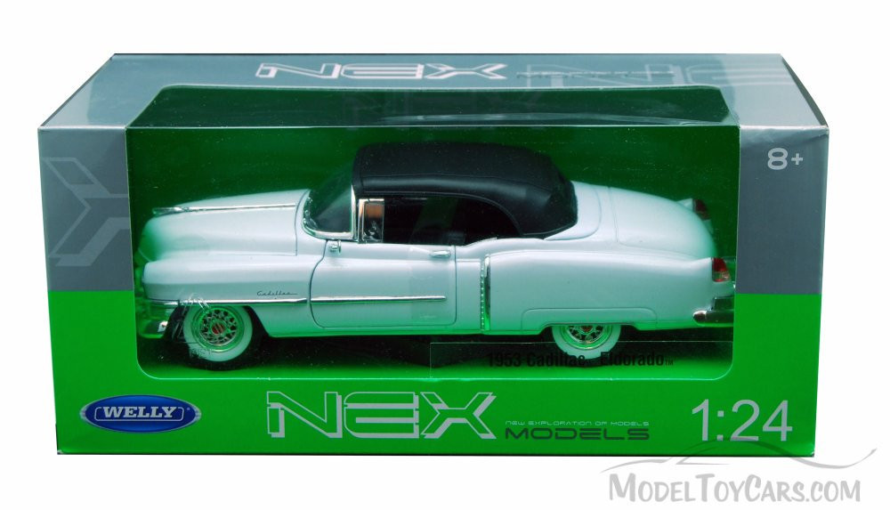 1953 Cadillac Eldorado, White - Welly 22414 - 1/24 scale Diecast
