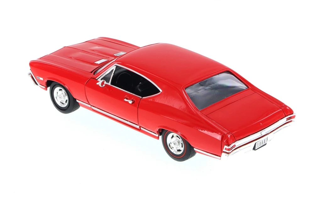1968 Chevy Chevelle SS396 , Red - Welly 29397 - 1/24 scale Diecast Model Toy Car