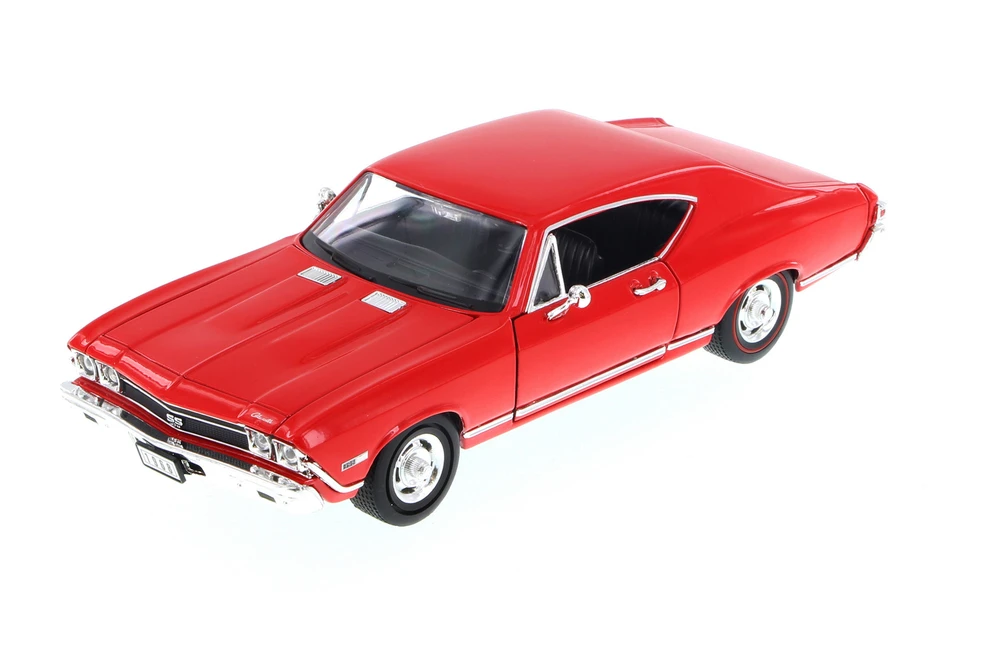 1968 Chevy Chevelle SS396 , Red - Welly 29397 - 1/24 scale Diecast Model Toy Car