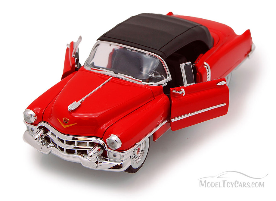 1953 Cadillac Eldorado, Red - Welly 22414 - 1/24 scale Diecast Model Toy Car