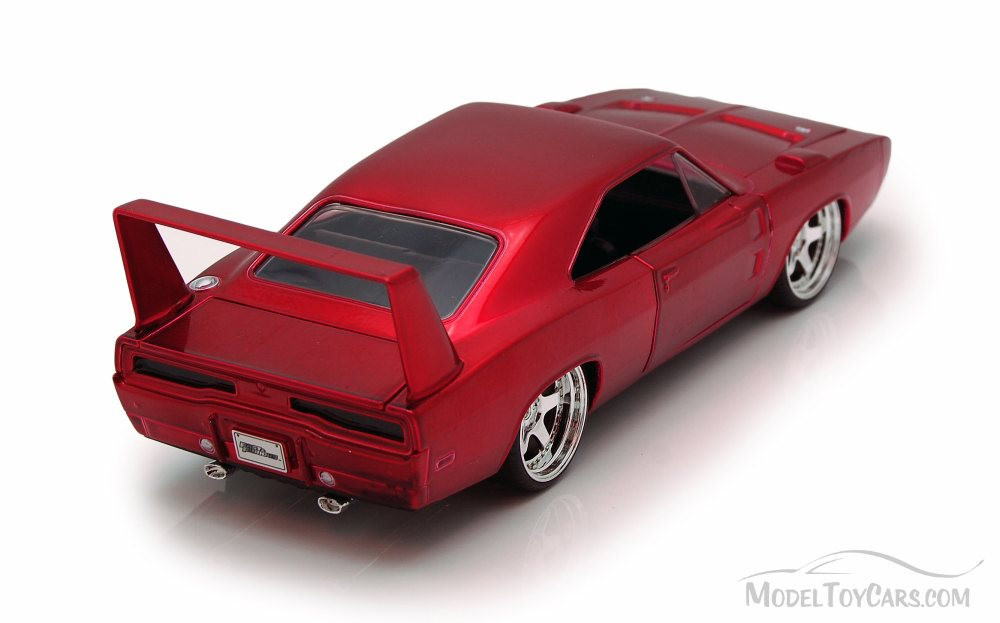 1969 Dodge Charger Daytona, Burgundy -  Jada Toys Fast & Furious 97085 - 1/24 scale Diecast Model Toy Car (Brand New, but NOT IN BOX)