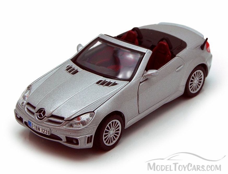 Mercedes Benz SLK55 AMG Convertible, Silver - Showcasts 73292 - 1/24 Scale Diecast Model Car