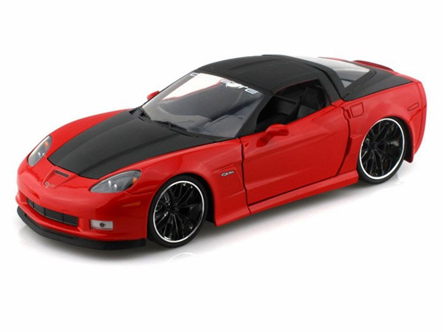 2006 Chevy Corvette Z 06, Red w/ black top - Jada Toys 96804 - 1