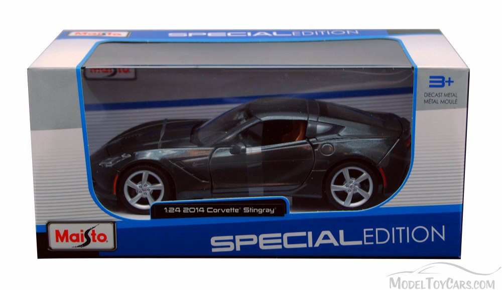 2014 Chevrolet Corvette Stingray Coupe, Blue - Maisto 31505 - 1/24 scale diecast model car