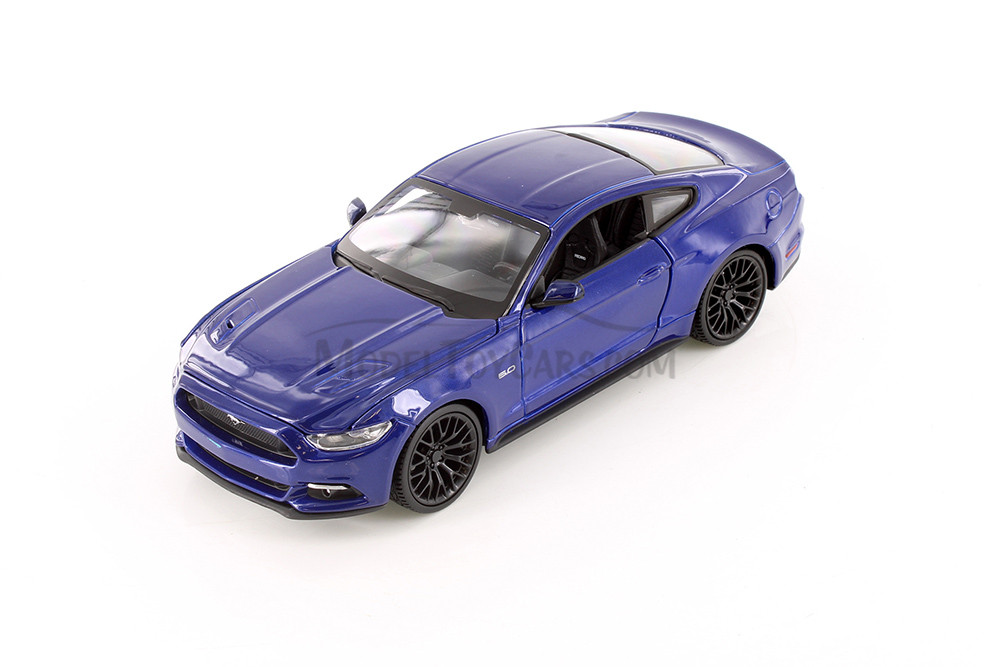 2015 Ford Mustang Hard Top, Blue - Showcasts 34508 - 1/24 Scale Diecast Model Toy Car (1 car, no box)