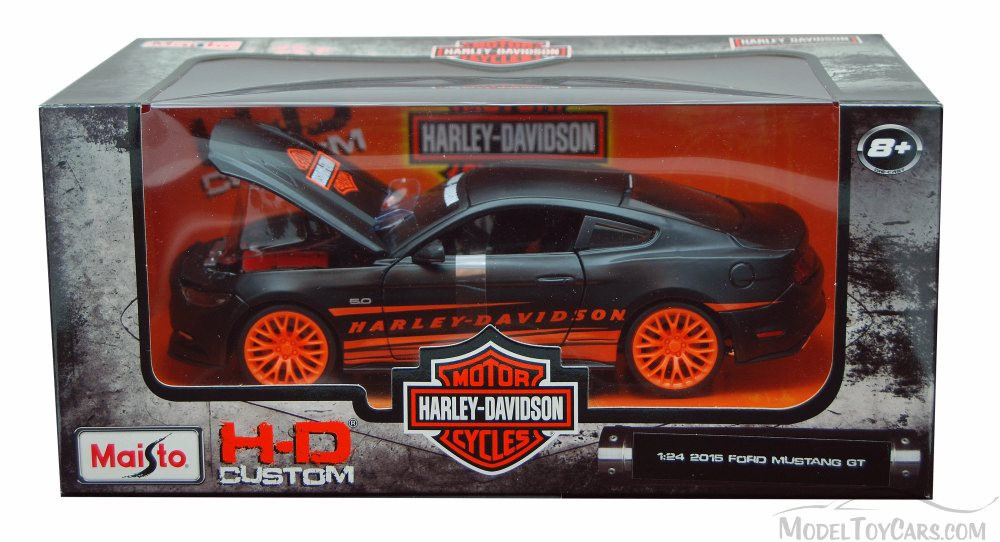 Ford Mustang GT, Orange/Black - Maisto HD Custom 32188BK - 1/24 scale  diecast model car