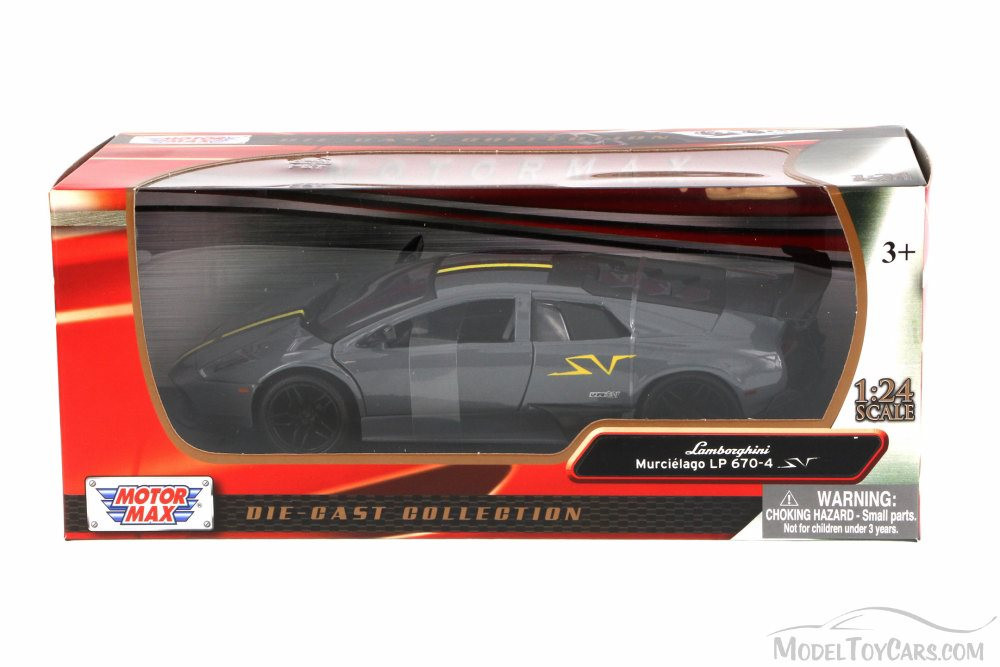 Lamborghini Murcielago LP670-4 SV, Dark Gray - Motormax 73350SV - 1/24 Scale Diecast Model Toy Car