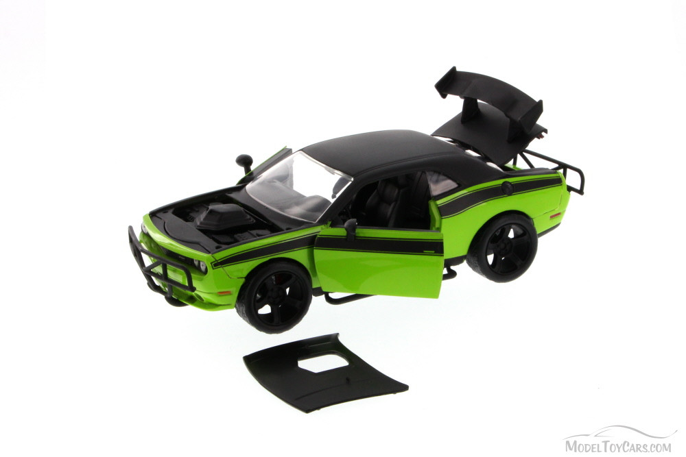 Fast & Furious Letty's 2011 Dodge Challenger SRT8 hard Top, Green with Black - JADA 97232 - 1/24 Scale Diecast Model Toy Car (Brand New, but NOT IN BOX)