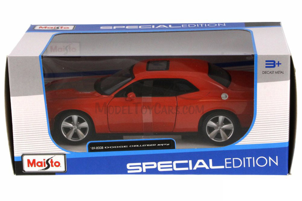 2008 Dodge Challenger SRT8  w/ Sunroof, Orange -  31280OR - 1/24 Scale Diecast Model Toy Car