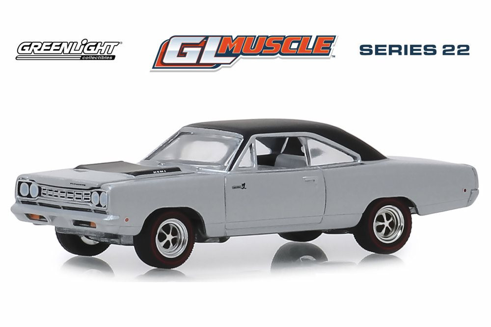 1968 Plymouth Road Runner Hemi Hardtop, Buffet Silver - Greenlight