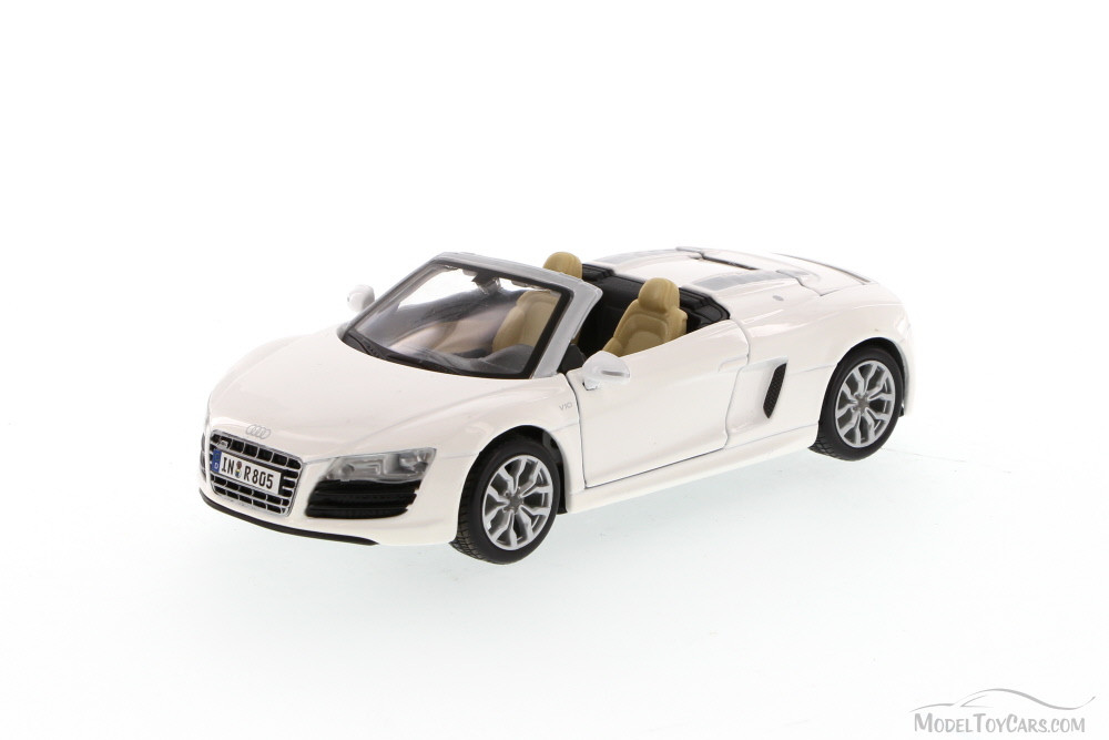 Audi R8 Spyder Convertible, White - Maisto 31204 - 1/24 Scale Diecast Model Toy Car