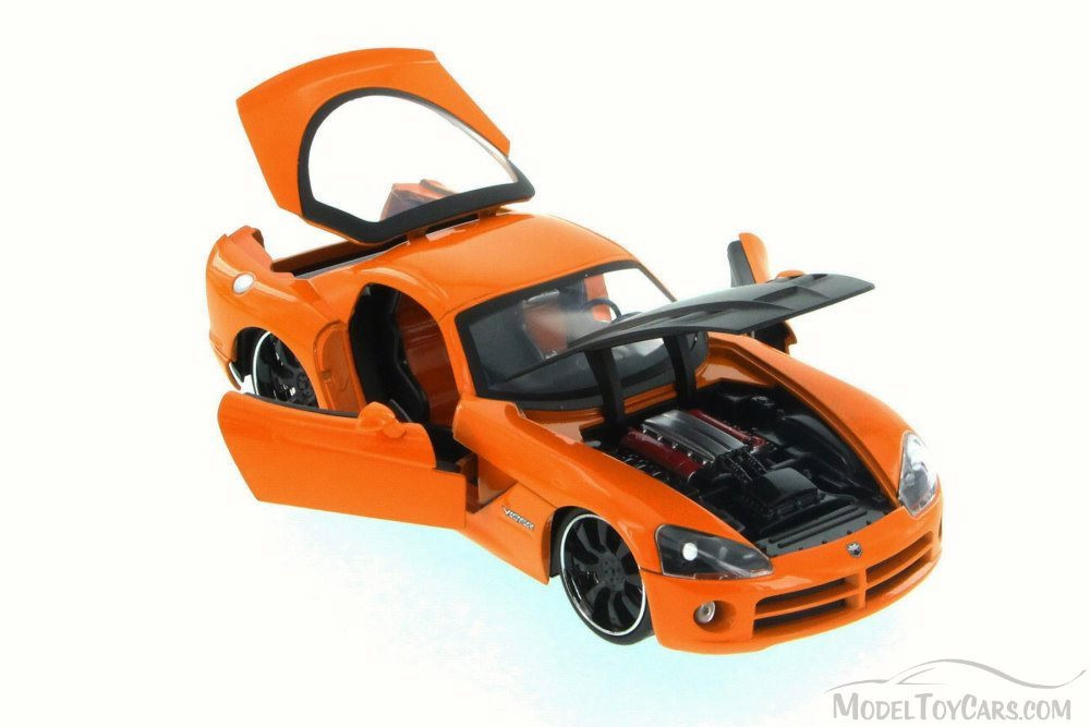 2008 Dodge Viper SRT10, Orange - JADA 96805XN - 1/24 Scale Diecast Model Toy Car