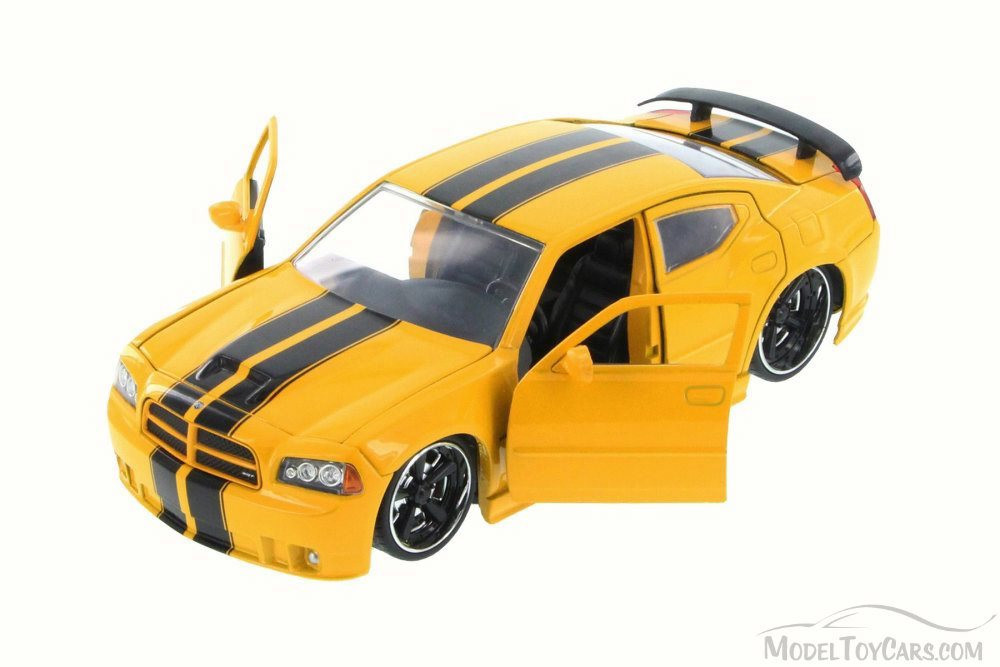 2006 Dodge Charger SRT8, Yellow - JADA 96807YV - 1/24 Scale Diecast Model  Toy Car