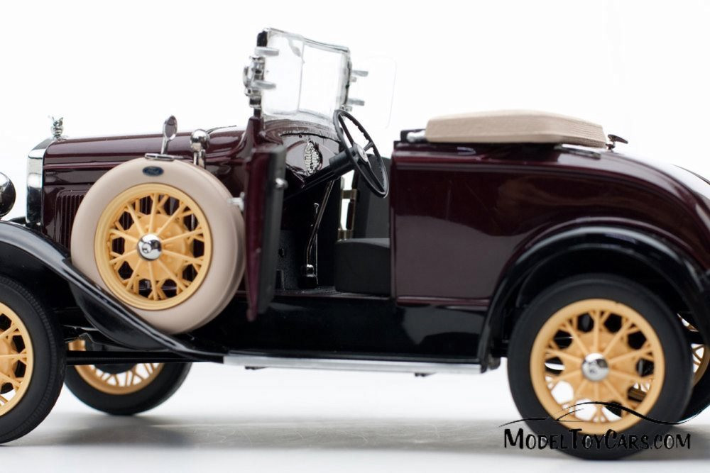 1931 Ford Model A Roadster, Ford Maroon - Sun Star 6124M - 1/18 scale Diecast Model Toy Car