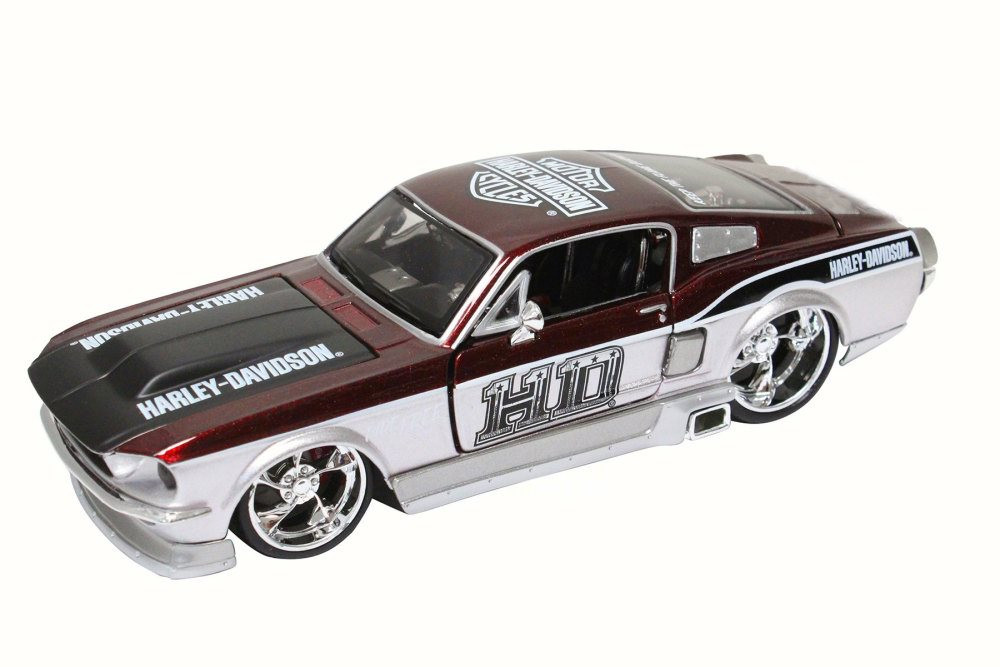 1967 Ford Mustang GT, Metallic Red - Maisto Harley-Davidson 32168