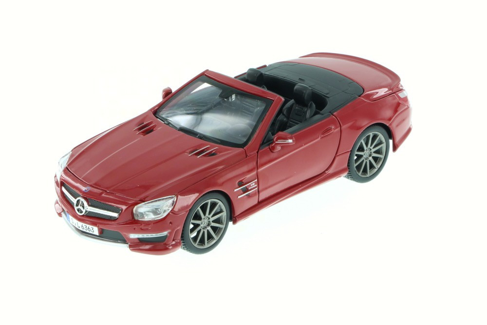 2012 Mercedes-Benz SL 63 AMG Convertible, Red - Maisto 34503 - 1/24 Scale Diecast Model Toy Car (Brand New, but NOT IN BOX)