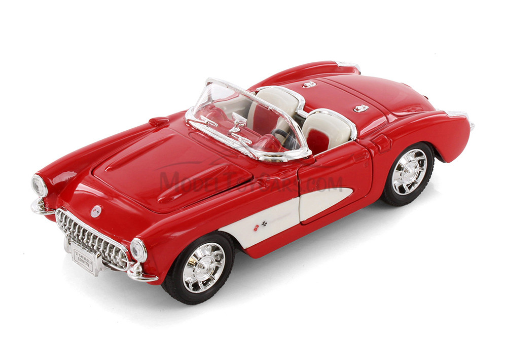 1957 Chevy Corvette Convertible, Red Welly 29393 1/24 scale
