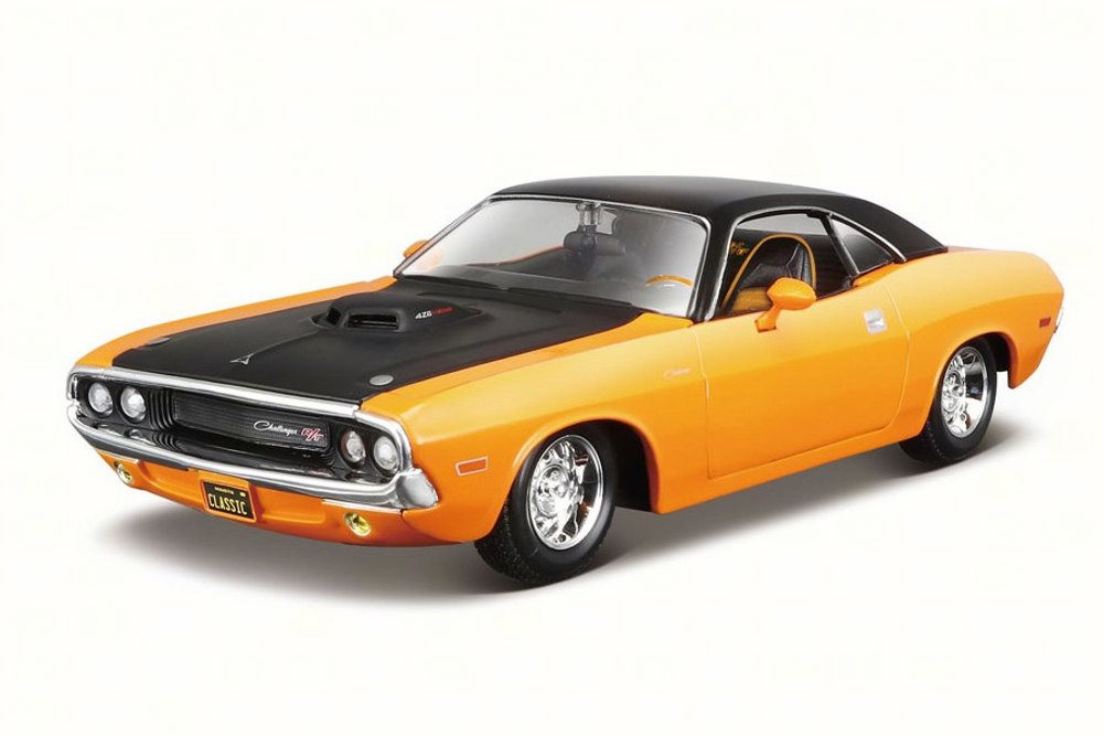 1970 Dodge Challenger R/T, Orange w/ Black - Maisto 32518OR - 1/24