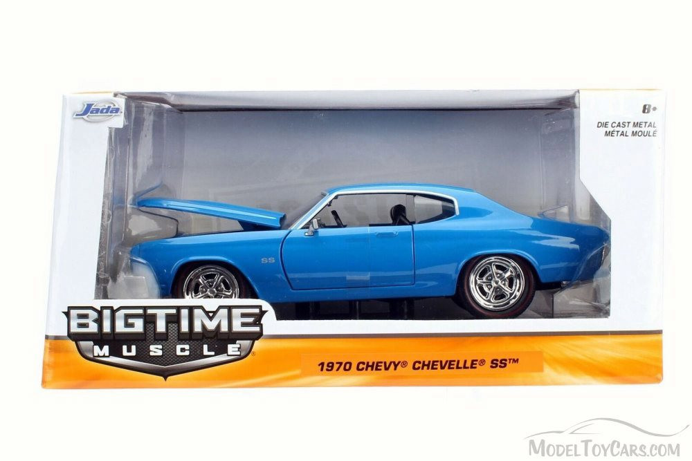 1970 Chevy Chevelle SS, Blue - Jada 97828 - 1/24 Scale Diecast Model Toy Car