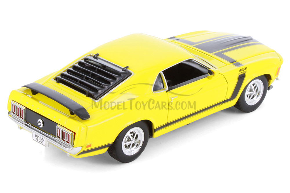 1970 Ford Mustang, Yellow - Welly 22088 - 1/24 Scale Diecast Model Toy Car (Brand New, but NOT IN BOX)