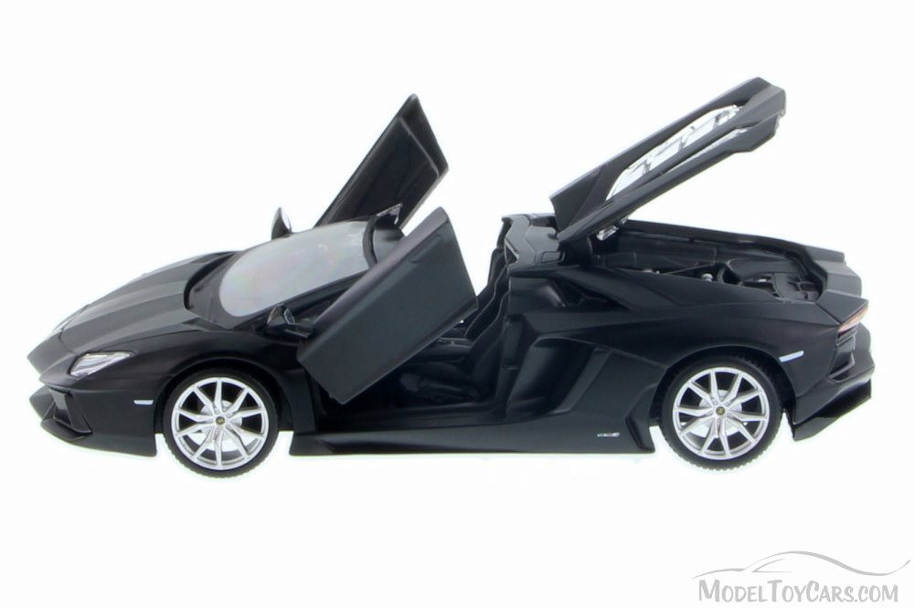 Lamborghini Aventador LP 700-4 Roadster, Matte Black - 34504 - 1/24 Scale  Diecast Model Toy Car