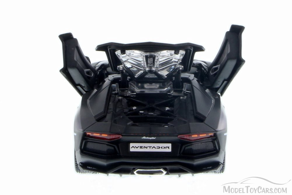 Lamborghini Aventador LP 700-4 Roadster, Matte Black - 34504 - 1/24 Scale  Diecast Model Toy Car