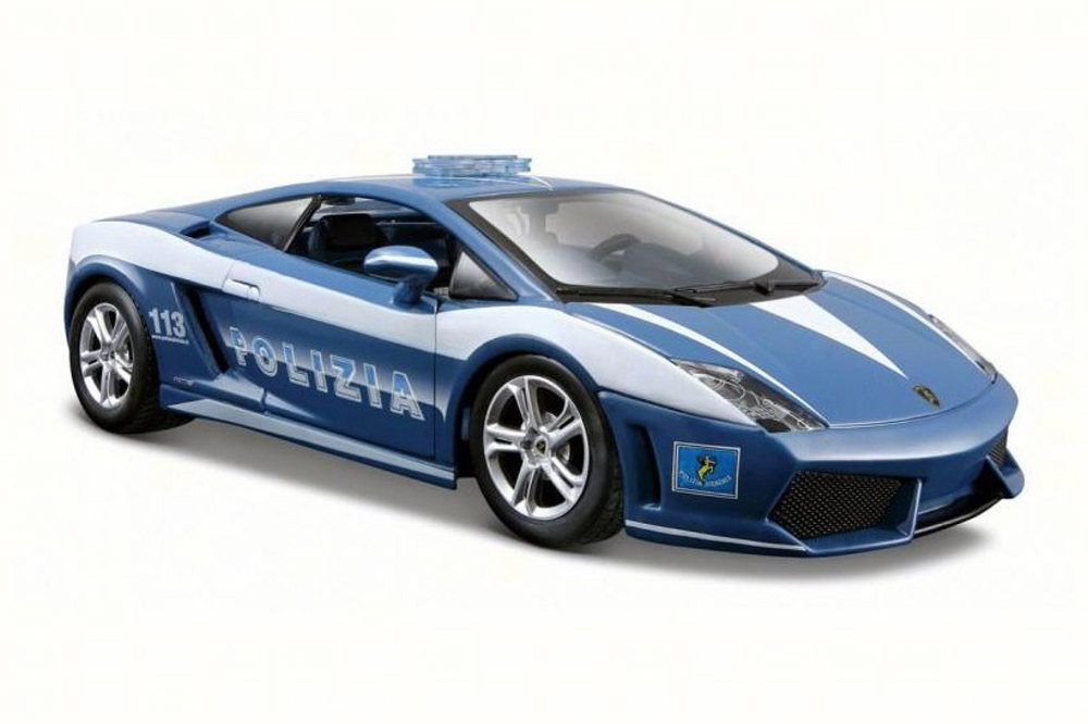 Lamborghini Gallardo LP 560-4 Polizia, Blue/White - Maisto 31299 - 1/24  Scale Diecast Model Toy Car