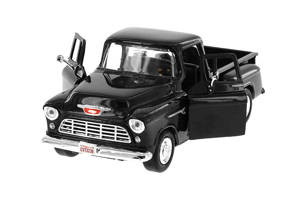 1955 Chevy 5100 Stepside 1:24 スケール 1955 Chevy® 5100 Stepside™ Pick Up, Black - Showcasts® 73236W - 1