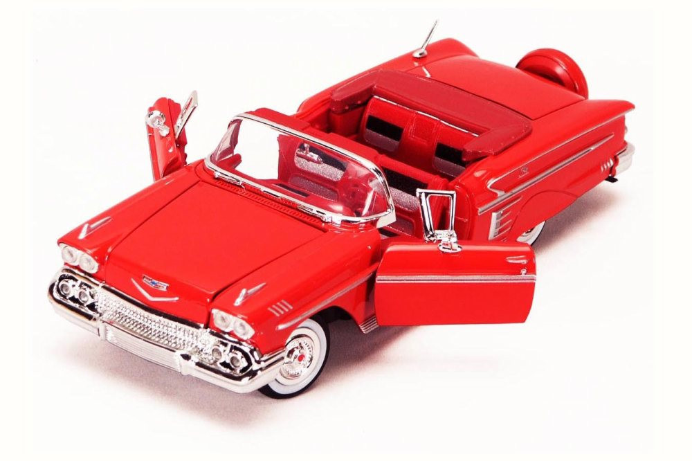 1958 Chevrolet Impala Convertible, Red - Motor Max 73267L