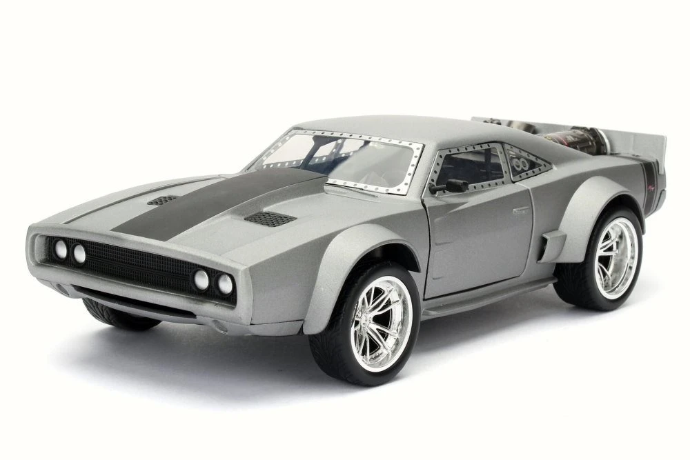 Dom's Ice Charger F8 Fate of Furious, Gun Metal - Jada 98291 - 1/24 Scale Diecast Model Toy Car