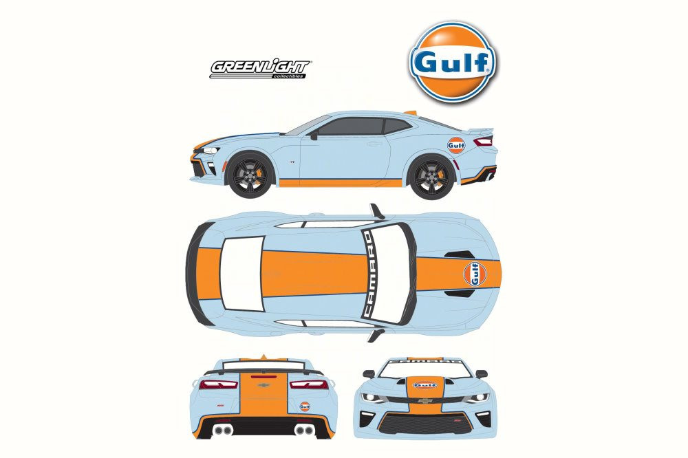 2017 Chevrolet Camaro SS Gulf Oil Racing, Blue w/Orange