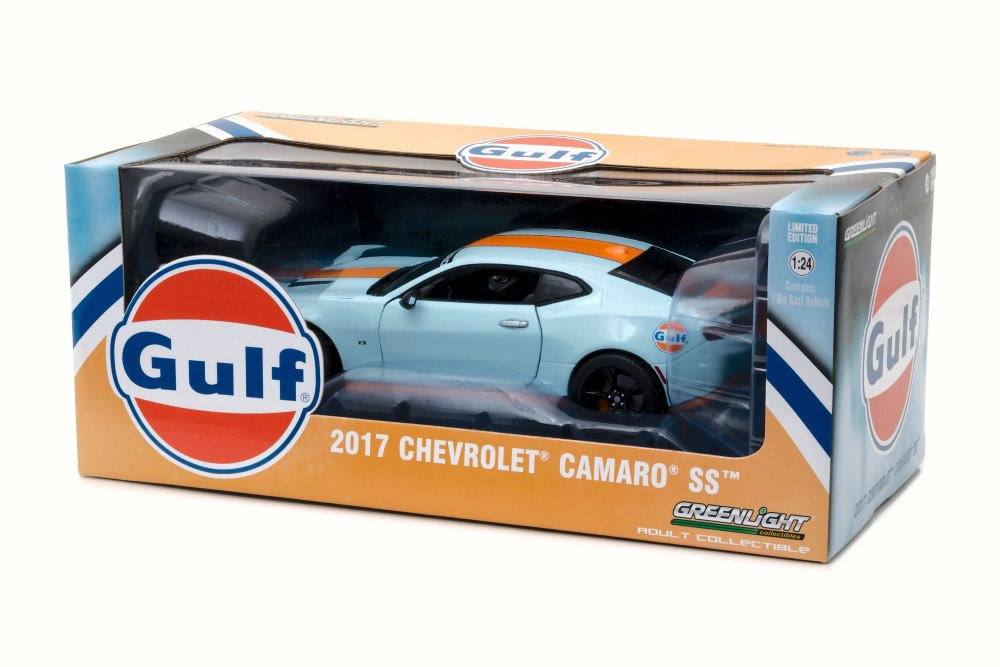 グリーンライト 2017CHEVROLETCAMARO SS GULF OIL 2017 Chevrolet Camaro SS Gulf Oil Racing, Blue w/Orange