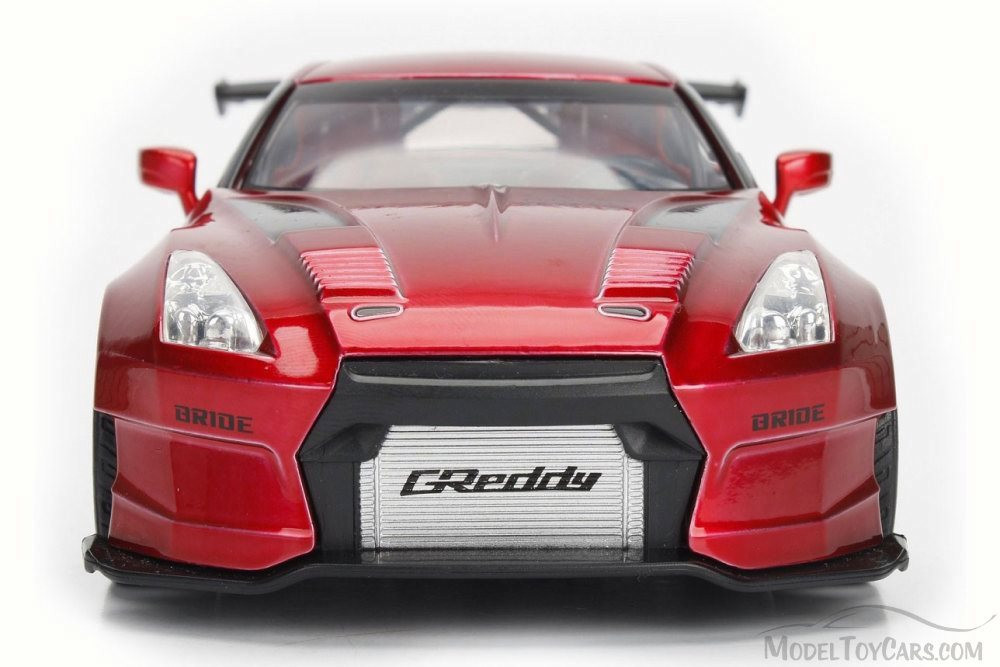 2009 Nissan GT-R Ben Sopra, Metallic Red - Jada 98558DP1 - 1/24 Scale Diecast Model Toy Car